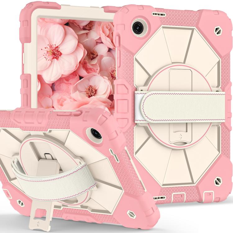 For T-Mobile Revvl Tab 2 2025 Contrast Color Robot Silicone Hybrid PC Tablet Case