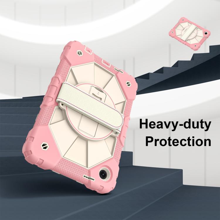 For T-Mobile Revvl Tab 2 2025 Contrast Color Robot Silicone Hybrid PC Tablet Case