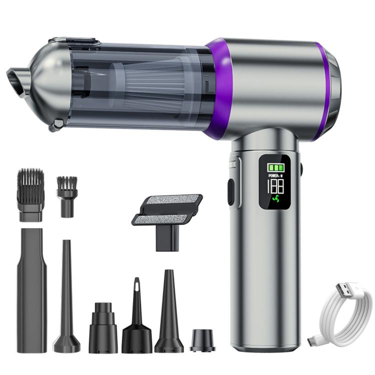 SUITU Digital Display Car Cordless High Power Brushless Vacuum Cleaner, Style:One Touch Dustbin Emptying