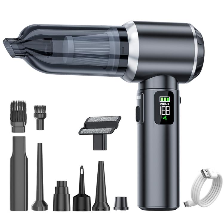 SUITU Digital Display Car Cordless High Power Brushless Vacuum Cleaner, Style:Long Dust Collection Bin