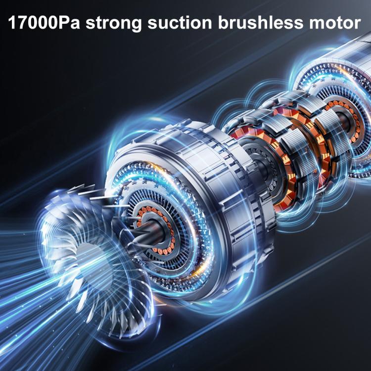 SUITU Digital Display Car Cordless High Power Brushless Vacuum Cleaner, Style:Long Dust Collection Bin