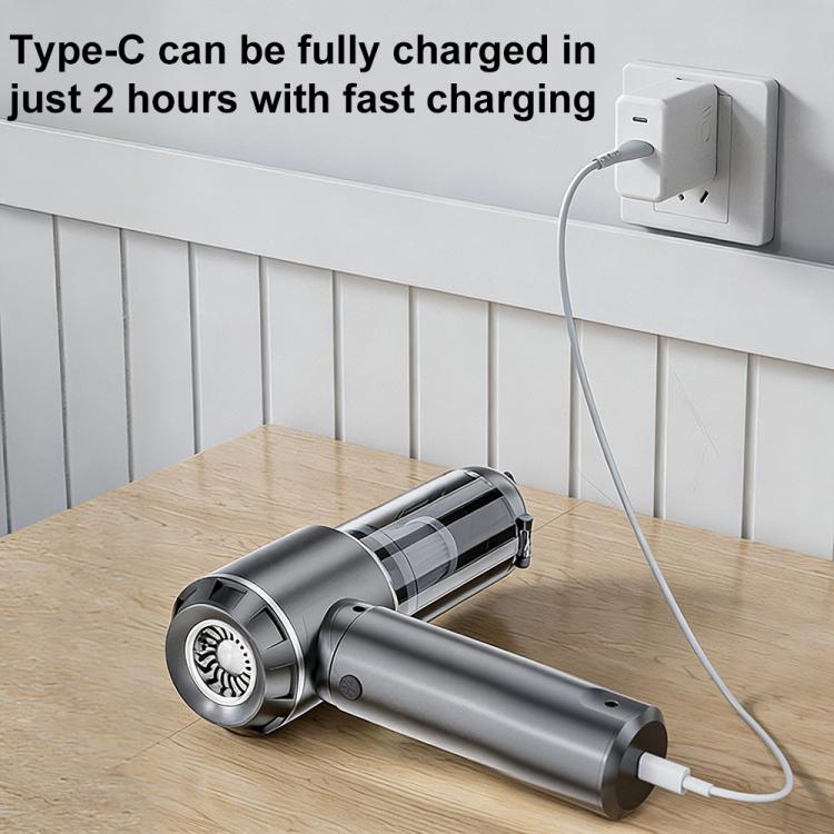 SUITU Digital Display Car Cordless High Power Brushless Vacuum Cleaner, Style:Long Dust Collection Bin