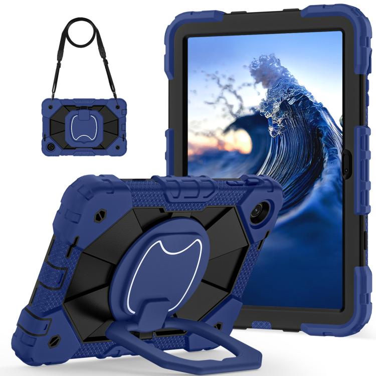 For T-Mobile Revvl Tab 2 2025 Contrast Color Robot Silicone Hybrid PC Tablet Case