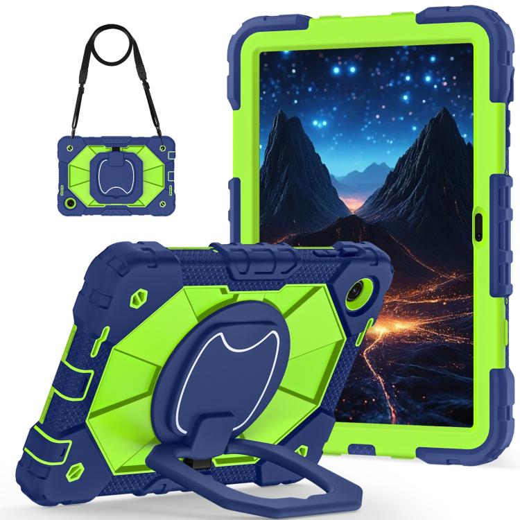 For T-Mobile Revvl Tab 2 2025 Contrast Color Robot Silicone Hybrid PC Tablet Case