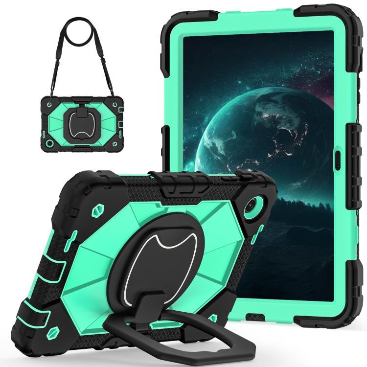 For T-Mobile Revvl Tab 2 2025 Contrast Color Robot Silicone Hybrid PC Tablet Case