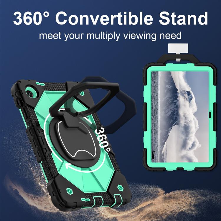 For T-Mobile Revvl Tab 2 2025 Contrast Color Robot Silicone Hybrid PC Tablet Case