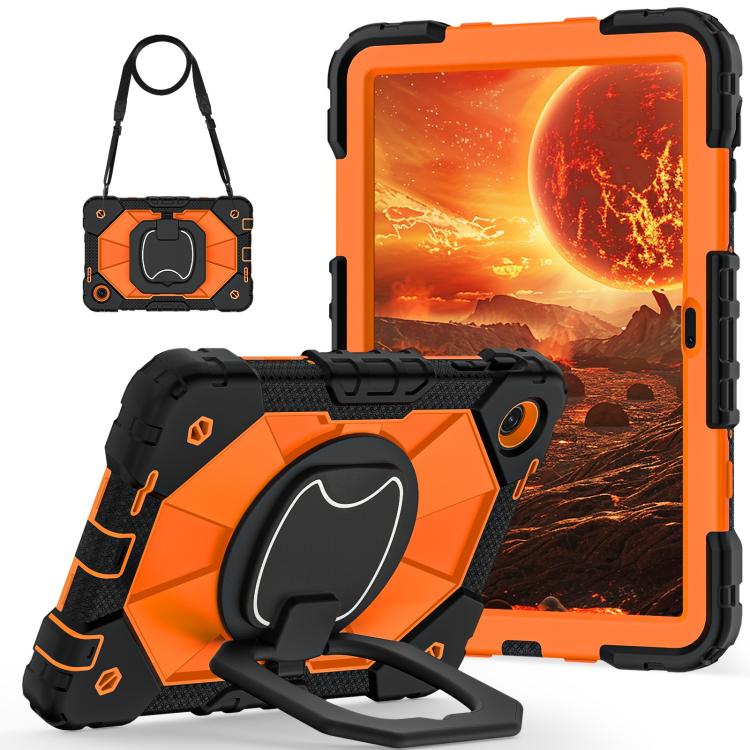 For T-Mobile Revvl Tab 2 2025 Contrast Color Robot Silicone Hybrid PC Tablet Case