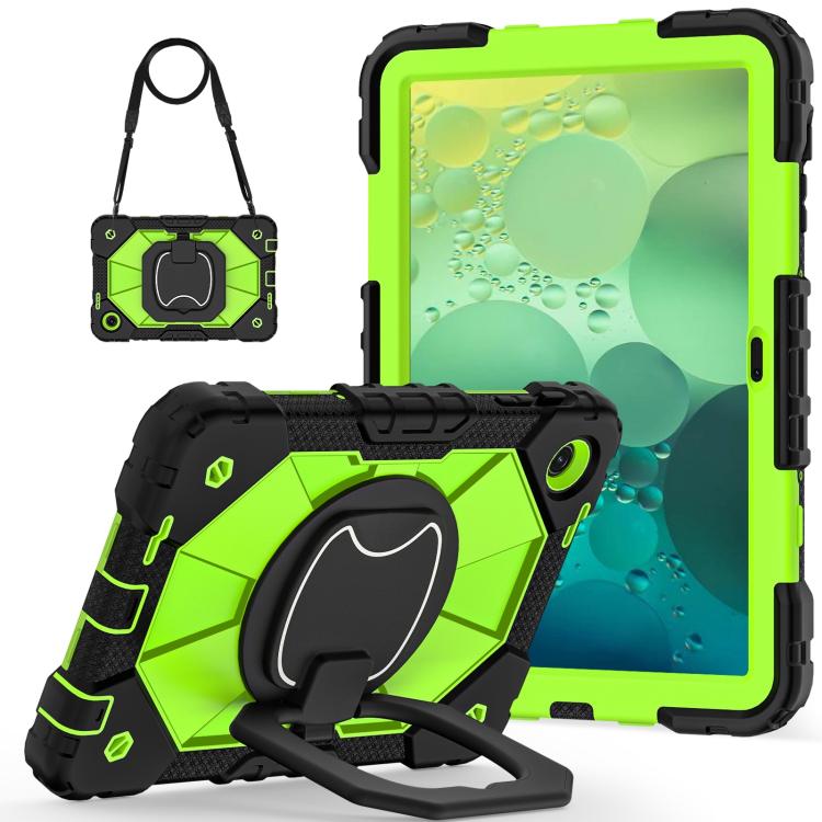 For T-Mobile Revvl Tab 2 2025 Contrast Color Robot Silicone Hybrid PC Tablet Case