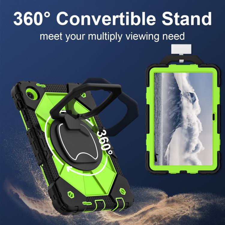For T-Mobile Revvl Tab 2 2025 Contrast Color Robot Silicone Hybrid PC Tablet Case