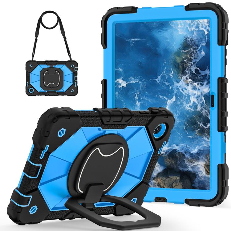 For T-Mobile Revvl Tab 2 2025 Contrast Color Robot Silicone Hybrid PC Tablet Case
