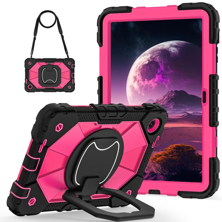 For T-Mobile Revvl Tab 2 2025 Contrast Color Robot Silicone Hybrid PC Tablet Case