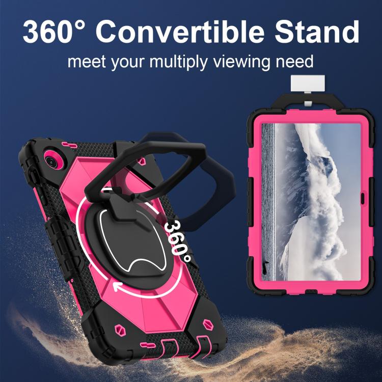 For T-Mobile Revvl Tab 2 2025 Contrast Color Robot Silicone Hybrid PC Tablet Case