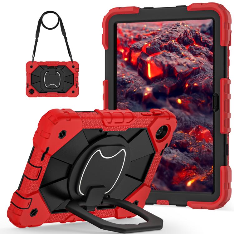 For T-Mobile Revvl Tab 2 2025 Contrast Color Robot Silicone Hybrid PC Tablet Case