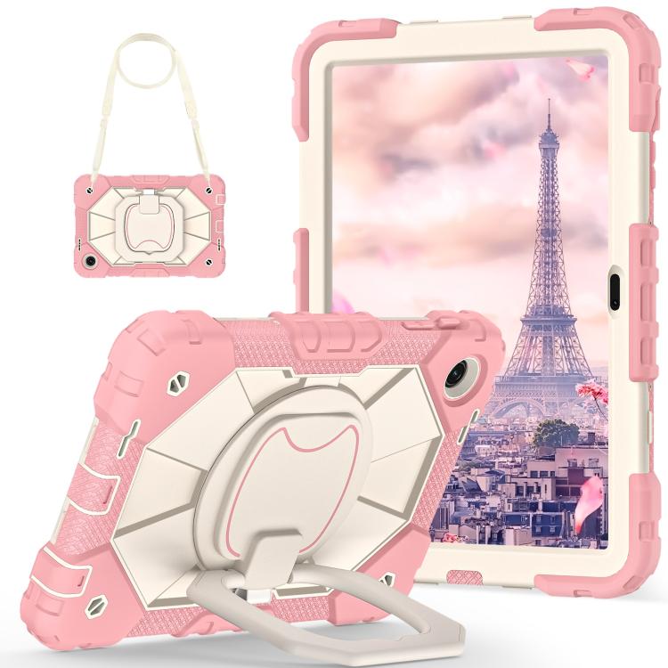 For T-Mobile Revvl Tab 2 2025 Contrast Color Robot Silicone Hybrid PC Tablet Case