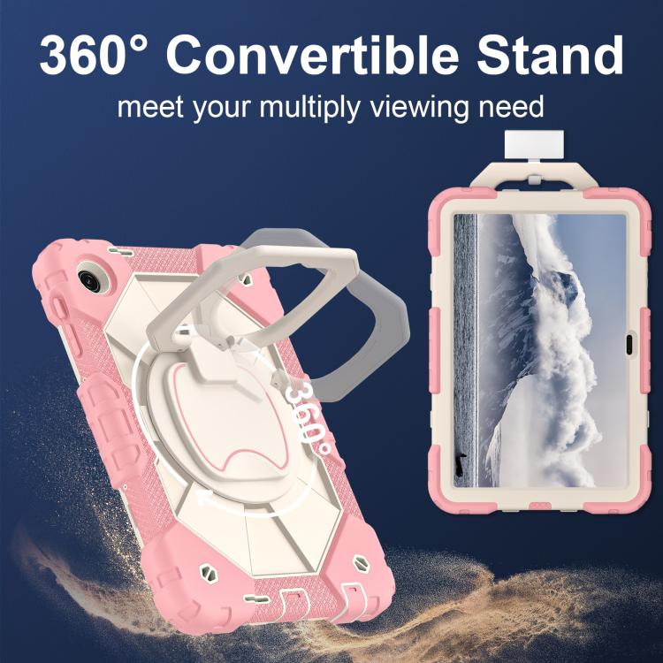 For T-Mobile Revvl Tab 2 2025 Contrast Color Robot Silicone Hybrid PC Tablet Case