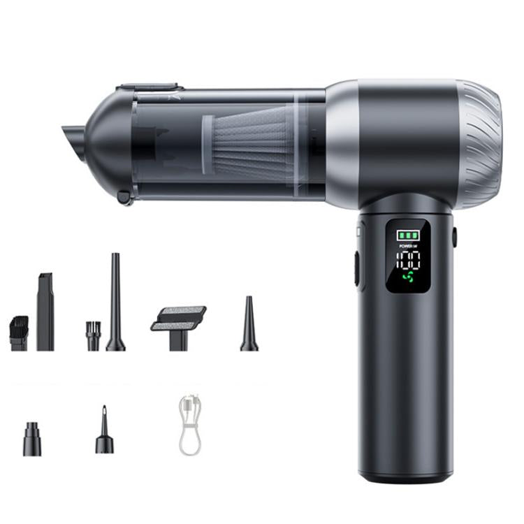 SUITU Handheld Blow Suction Combo LED Display Brushless Vacuum Cleaner, Long Dust Collection Bin