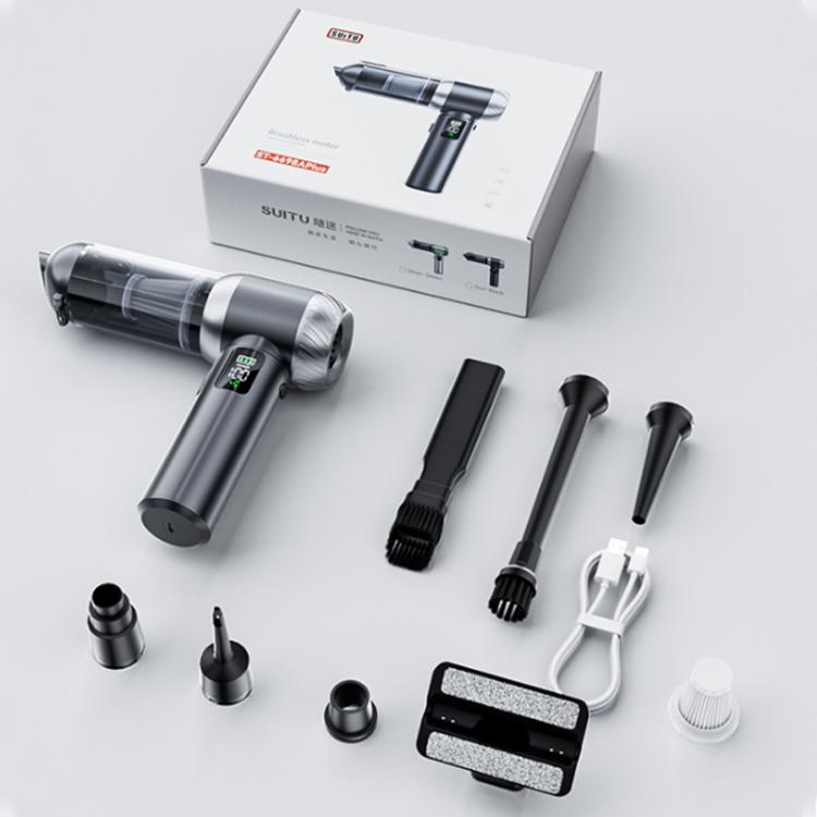 SUITU Handheld Blow Suction Combo LED Display Brushless Vacuum Cleaner, One Touch Dustbin Emptying