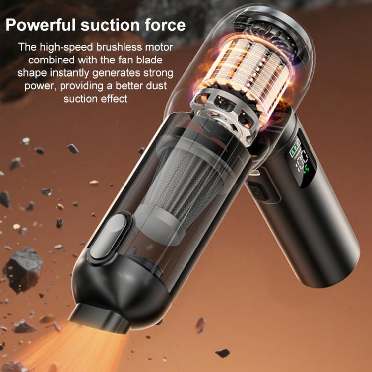 SUITU Handheld Blow Suction Combo LED Display Brushless Vacuum Cleaner, One Touch Dustbin Emptying
