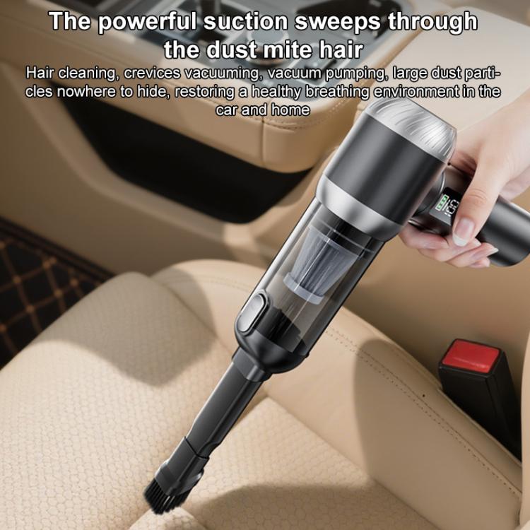 SUITU Handheld Blow Suction Combo LED Display Brushless Vacuum Cleaner, Long Dust Collection Bin