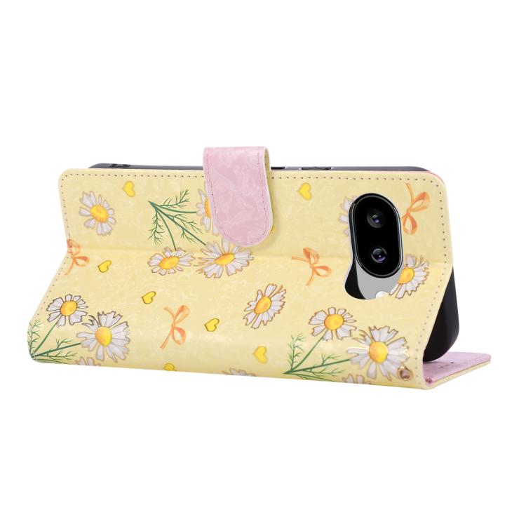 For Google Pixel 10a Bronzing Painting RFID Leather Phone Case