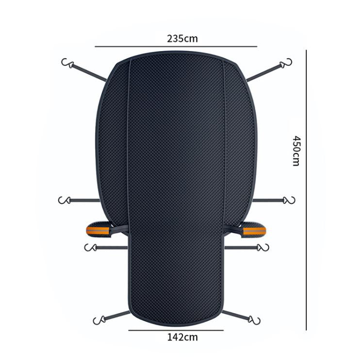 SUITU ST-3961 Thickened Oxford Fabric Magnetic Snow and Sun Protection Full Car Cover, Small Size 450 x 235cm - Black Orange