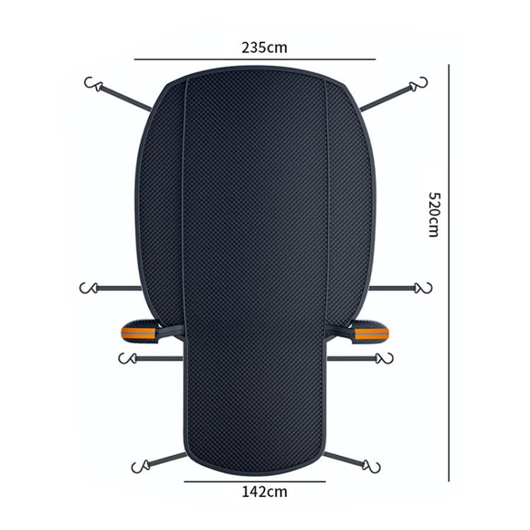 SUITU ST-3961 Thickened Oxford Fabric Magnetic Snow and Sun Protection Full Car Cover, Large Size 520 x 235cm - Black Orange