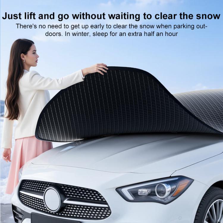 SUITU ST-3961 Thickened Oxford Fabric Magnetic Snow and Sun Protection Full Car Cover, Large Size 520 x 235cm - Black Orange