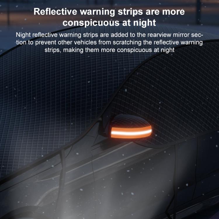 SUITU ST-3961 Thickened Oxford Fabric Magnetic Snow and Sun Protection Full Car Cover, Large Size 520 x 235cm - Black Orange