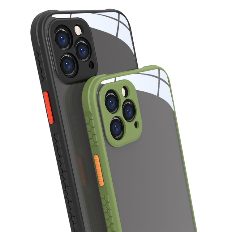For iPhone 12 Pro Tire Side Texture Contrast Button Shockproof PC + TPU Phone Protective Case