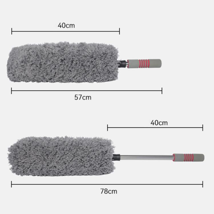SUITU LS-447 Car Retractable Microfiber Dusting Brush Wax Mop - Gray