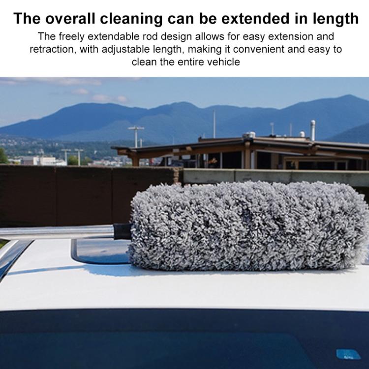 SUITU LS-447 Car Retractable Microfiber Dusting Brush Wax Mop - Gray