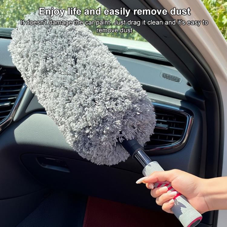 SUITU LS-447 Car Retractable Microfiber Dusting Brush Wax Mop - Gray
