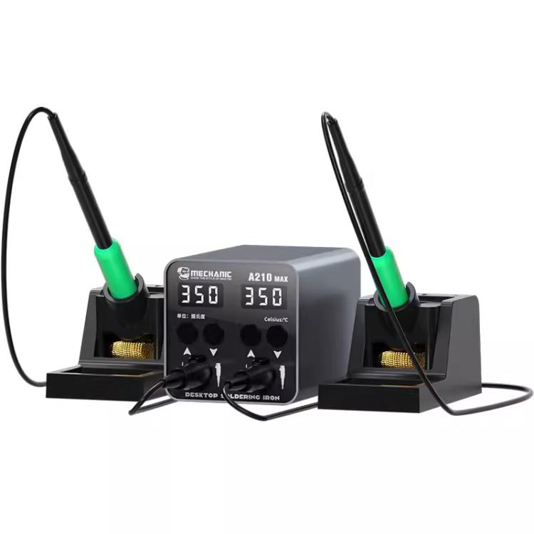 MECHANIC A210 Max Intelligent Constant Temperature Double-station Soldering Station, Plug:EU Plug