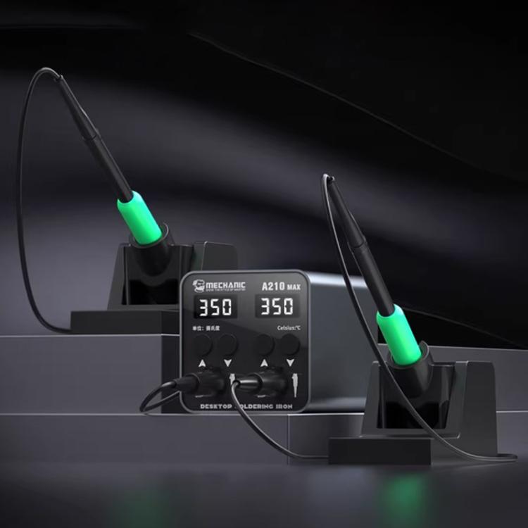 MECHANIC A210 Max Intelligent Constant Temperature Double-station Soldering Station, Plug:EU Plug