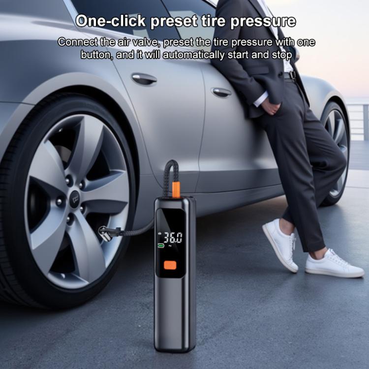 SUITU ST-5536 Car Wireless Digital Display Air Pump Portable Electric Tire Inflator, Battery Capacity:4000mAh - Dark Gray