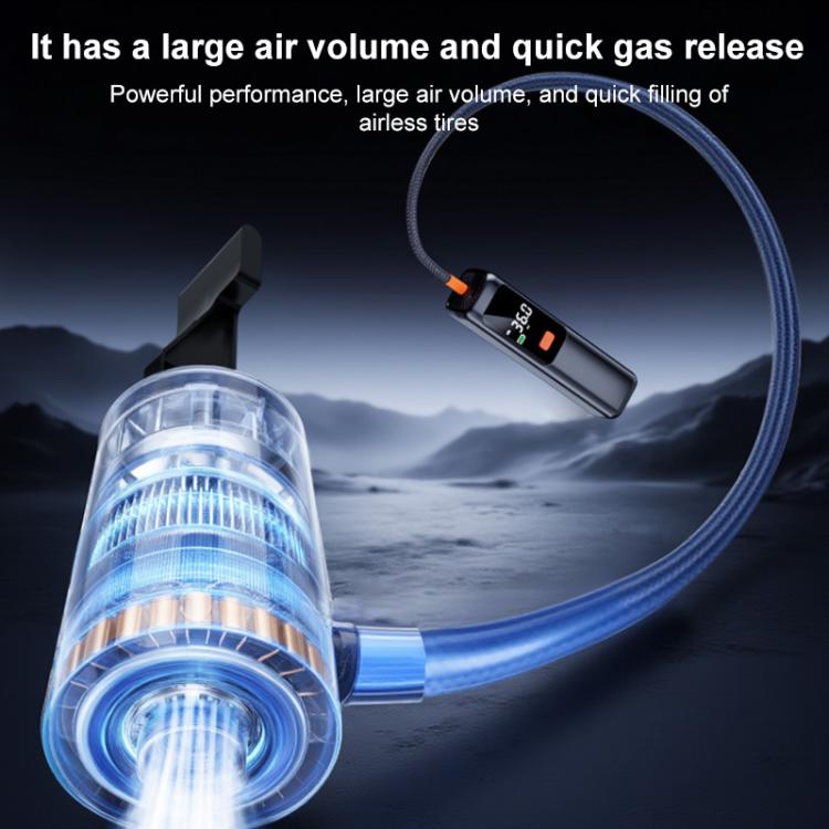 SUITU ST-5536 Car Wireless Digital Display Air Pump Portable Electric Tire Inflator, Battery Capacity:4500mAh - Dark Gray