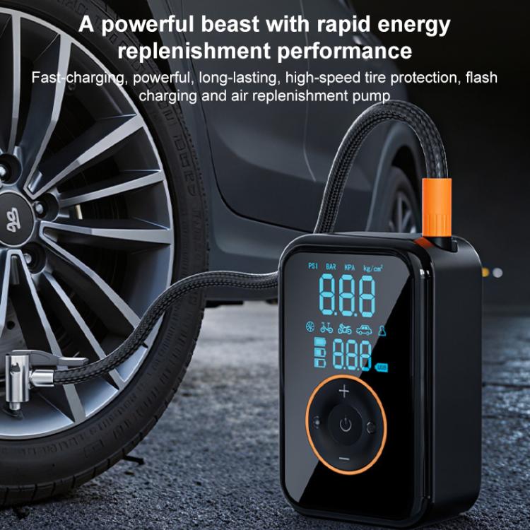 SUITU ST-5535B 4000mAh Digital Display Wireless Car Air Pump Electric Smart Tire Inflator - Dark Gray
