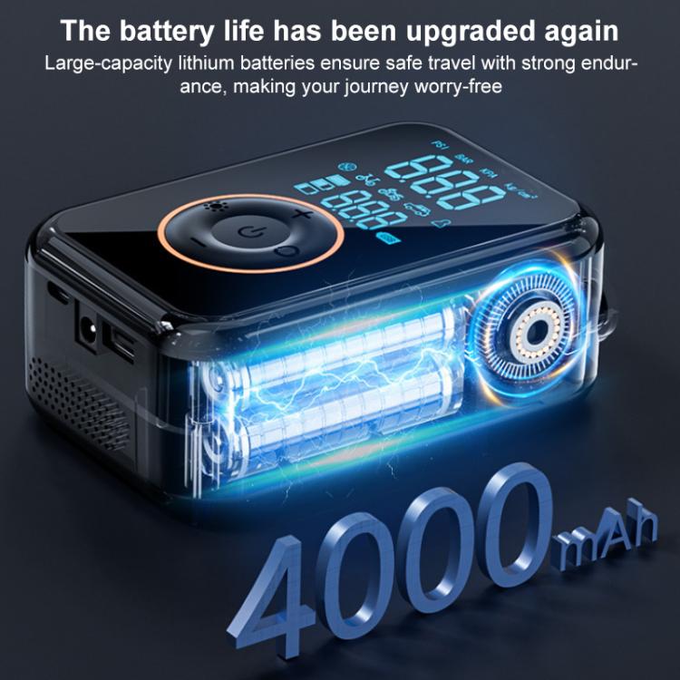 SUITU ST-5535B 4000mAh Digital Display Wireless Car Air Pump Electric Smart Tire Inflator - Dark Gray