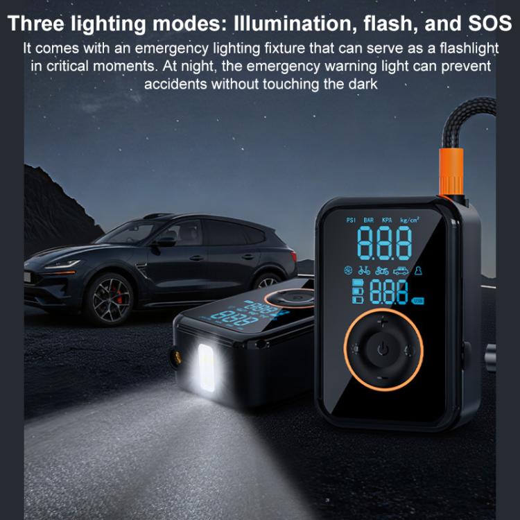 SUITU ST-5535B 4000mAh Digital Display Wireless Car Air Pump Electric Smart Tire Inflator - Dark Gray