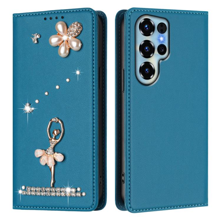 For Doogee Note 56X / 56X Pro Ballet Girl Diamond Studded RFID Vegan Leather Phone Case