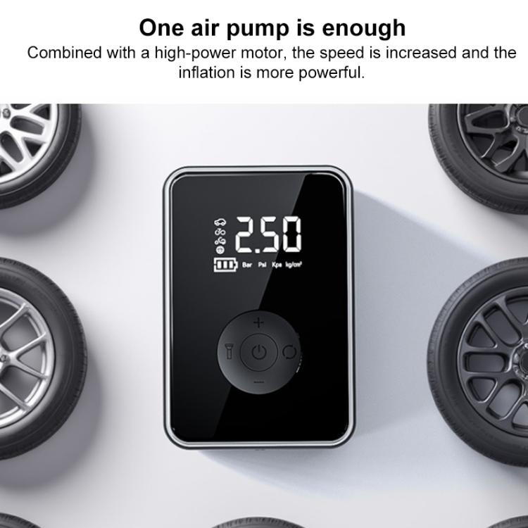 SUITU RT-601B Wireless Digital Display Car Air Pump Portable Car Electric Tire Inflator - Black Gray