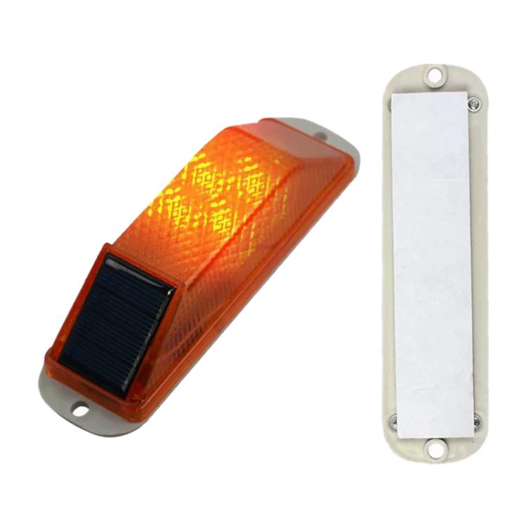 Solar Powered Nighttime LED Flashing Warning Light, Type:Double-sided Tape