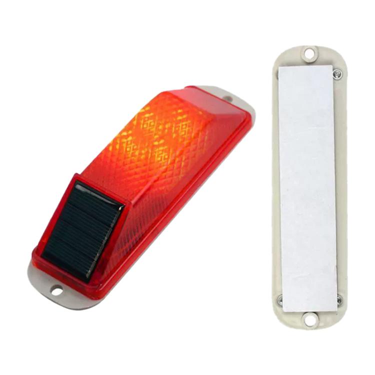 Solar Powered Nighttime LED Flashing Warning Light, Type:Double-sided Tape