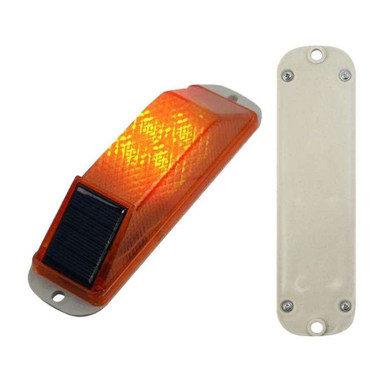 Solar Powered Nighttime LED Flashing Warning Light, Type:Screw