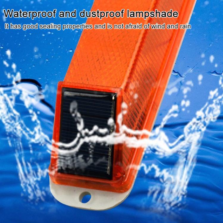 Solar Powered Nighttime LED Flashing Warning Light, Type:Double-sided Tape