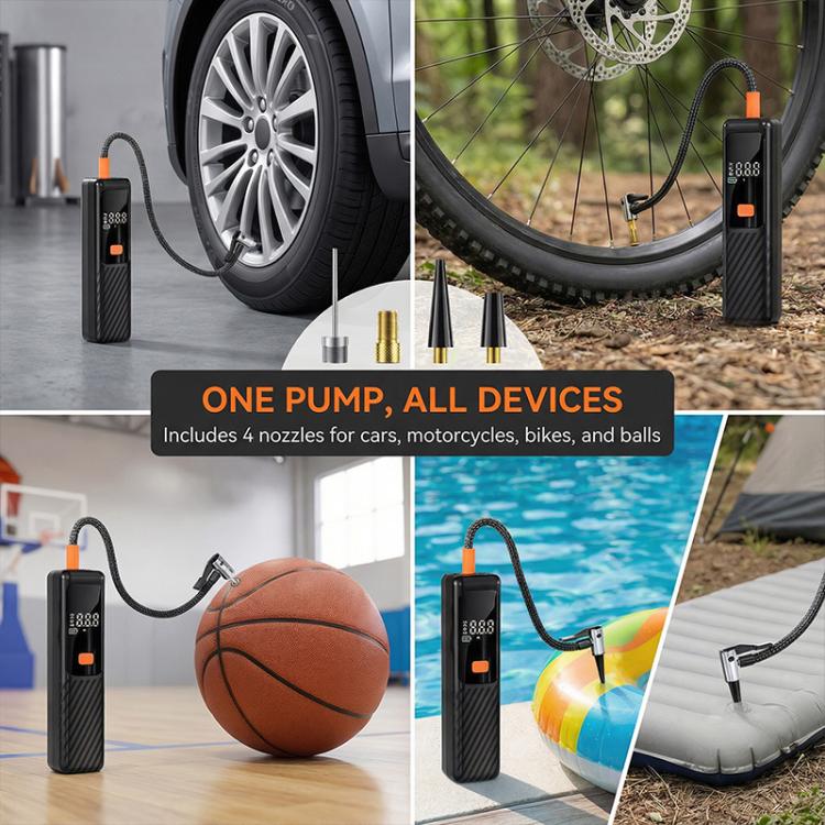 SUITU ST-5543 Car Wireless Digital Display Air Pump Electric Tire Inflator, Battery Capacity:4000mAh - Black