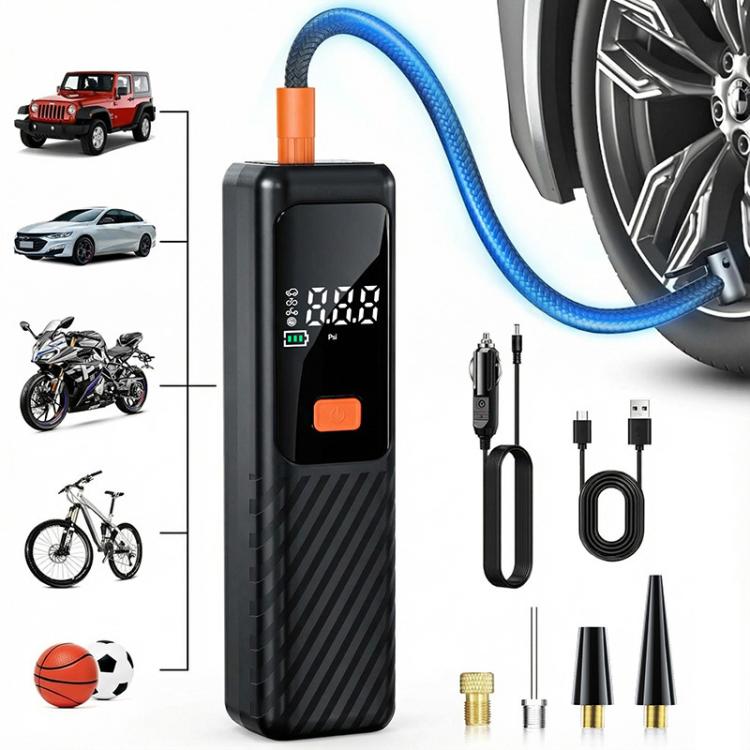 SUITU ST-5543 Car Wireless Digital Display Air Pump Electric Tire Inflator, Battery Capacity:4500mAh - Black