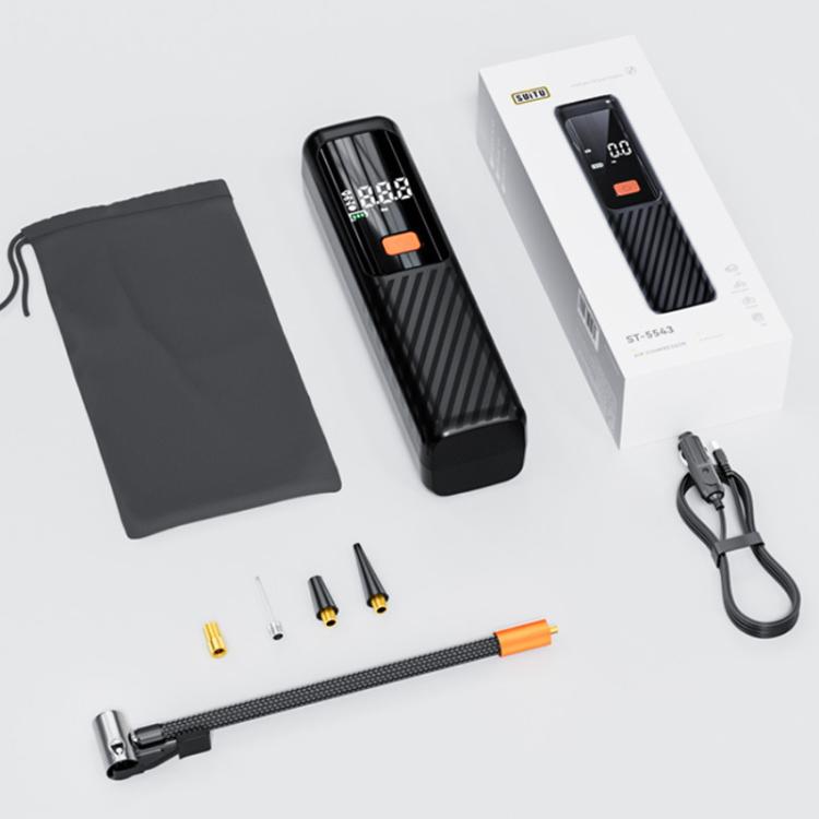 SUITU ST-5543 Car Wireless Digital Display Air Pump Electric Tire Inflator, Battery Capacity:4500mAh - Black