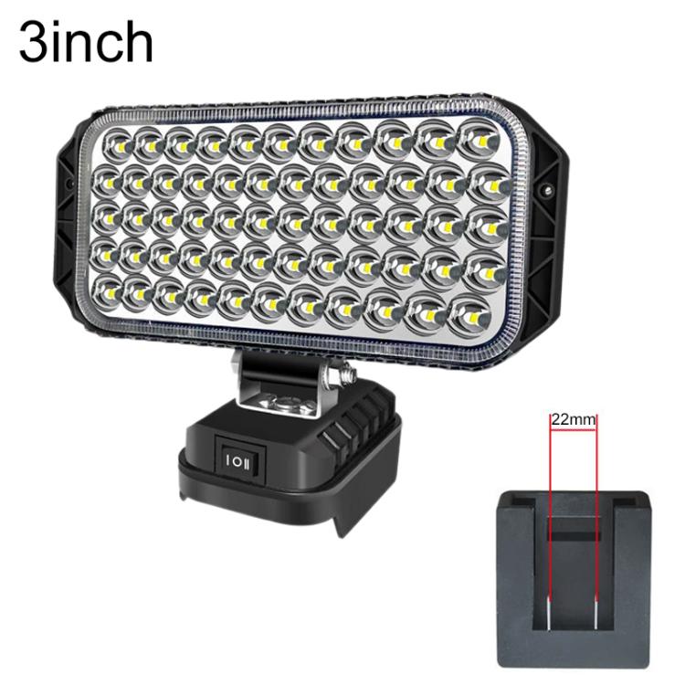3 inch Round High Beam Dual USB LED Emergency Work Light, For Dayi Battery Slot