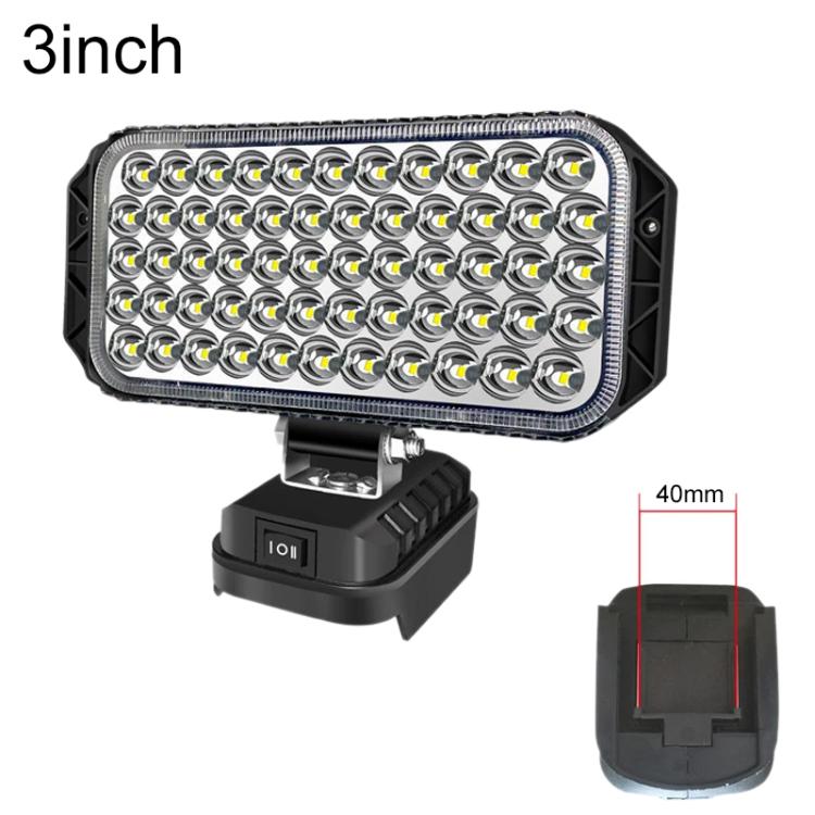 3 inch Round High Beam Dual USB LED Emergency Work Light, For Makita Battery Slot